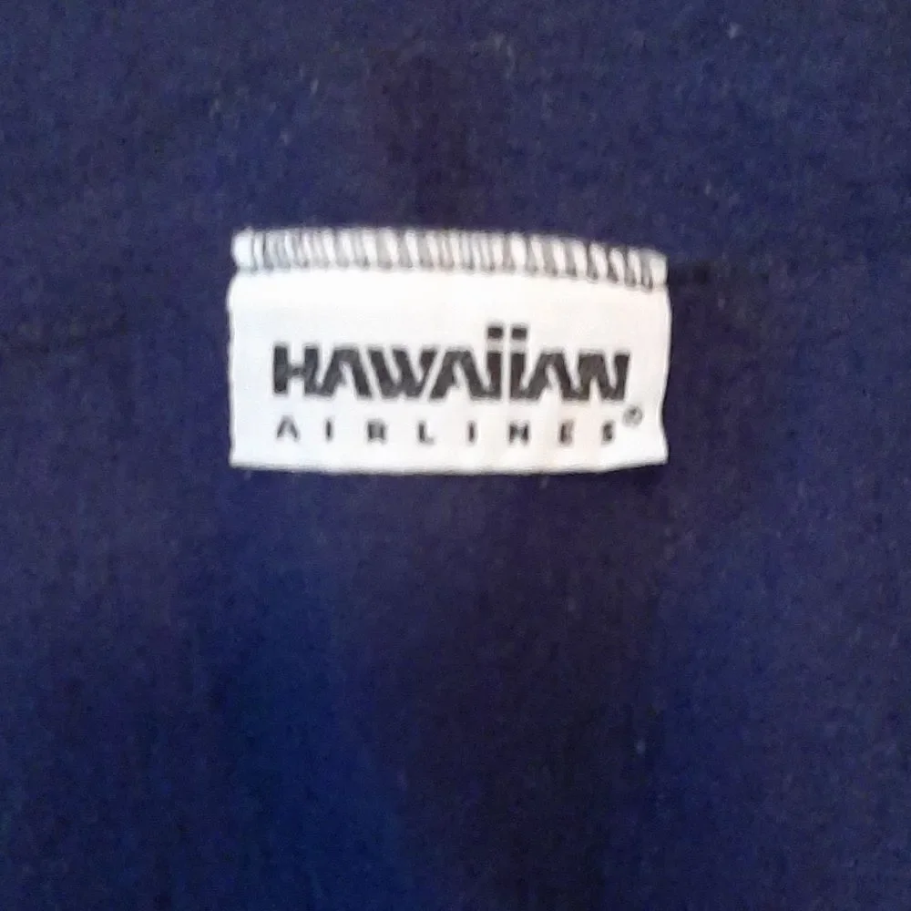 Vintage Hawaiian Airlines Navy Blue Blanket
